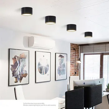 DVOLADOR LED Downlight Stropni Reflektorji za uporabo v zaprtih prostorih Foyer, ki Živijo Lučka za Nordijsko LED Spot luči Površine vgrajena Stropna Svetilka