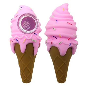 50pcs ustvarjalne Girly Sweet Sladoled Smešno Jajce Cone Silikonske Ice Cream Kajenje Pipe