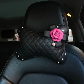 Avto Slog Rose Camellia Cvet Volan Pokrov Avtomobila Notranja Oprema Okraski varnostnega Pasu Ročno zavoro Orodje Pokrov Vzglavnik