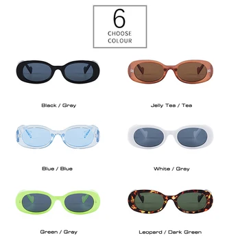 TAKO&EI Moda Ovalne sončna Očala Ženske Letnik Jelly Zeleni Čaj Očala Trendi Odtenkih UV400 Moških sončna Očala