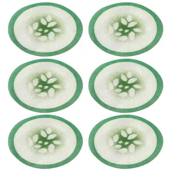 100 kozarcev/Paket za Enkratno uporabo Non-Woven Natisnjeni Zelena Kumara Vzorec Oči Masko Papir Natisnjeni Oči Masko za Oči za Nego Kože, Kozmetični
