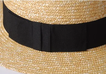 Nedelja Klobuk Pšenične Slame Poletje Ženske Široko Roba Čoln Plaža, Sonce klobuk