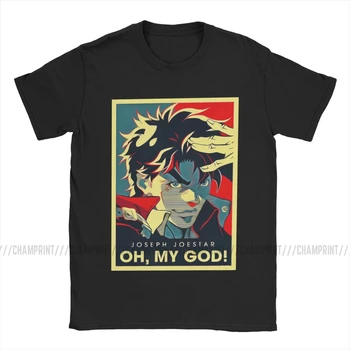 Joseph Oh Moj Bog, T-Shirt za Moške Jojos Bizarna Avantura Anime Jjba Manga Smešno Tee Crewneck T Shirt Majica Plus Velikost Oblačila