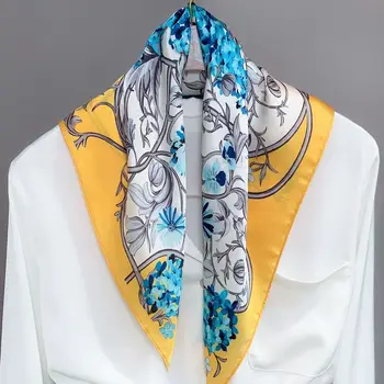 2020 Hot Naravni Pravi Svile Neckerchief Za Ženske Tiskanja Kvadratni Šal Headscarf Čisto Ruta Hidžab Foulard Rute Pashmina