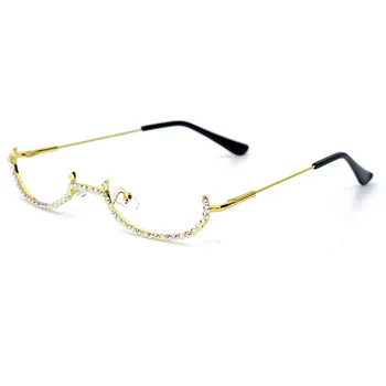 Nosorogovo Eyeglass Okvirji Oči Očala Okvirji Za Ženske Luksuzni Rimless Diamond Očala Okvirji Moških Očala Sončna Očala Dekoracijo