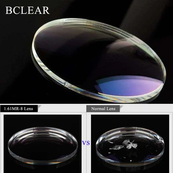 BCLEAR 1.60 Indeks Asferični Jasno, Objektiv G-8 Super Trdi Optičnih Očal na Recept Leče Močan Anti Reflektivni za Rimless