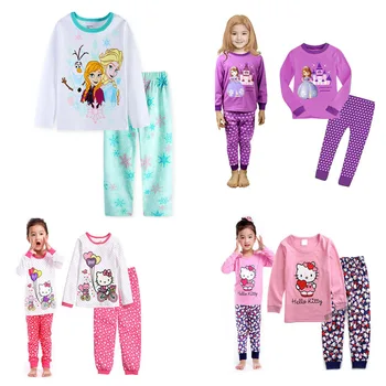 2020 Otroci Jeseni Longsleeved hlače, ana elsa Minnie Pižamo Določa Fantje Sleepwear Otrok Mickey More Baby Dekleta Pyjama