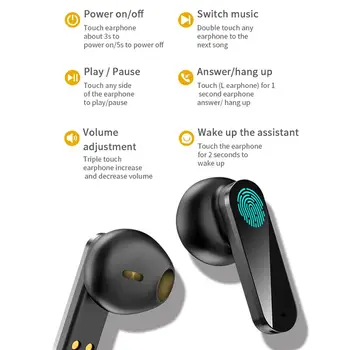 Bluetooth Slušalke XG49 Votlih Ultrathin TWS Bluetooth 5.0 Brezžične V uho Športne Slušalke Slušalke