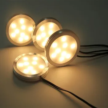 Brezplačna Dostava 4pcs Zatemniti LED Downlight Iz Kabineta Žarnice Svetilke z Brezžičnim Daljinskim Kuhinjskem Pultu Omaro Razsvetljavo