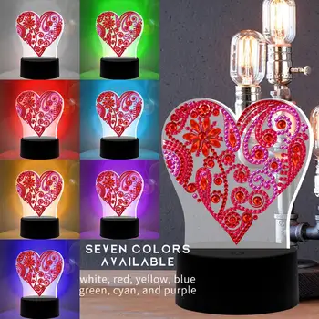 7 barv so na Voljo 5D Diamond Slikarstvo Lučka Noč Svetlobe Doma Desk Dekor Diamond Mozaik Vezenje Navzkrižno Šiv DIY Umetnosti Obrti