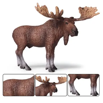 Oenux Original Afriki Elk Divje Simulacije Živali Moose Številke Belo Repo Jelena Model Figuric Zbirka Igrač Za Darilo