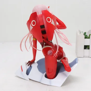 15 cm Anime Slika Draga v FRANXX Slika Nič Dveh 02 Rdeče/Bela Oblačila Dekleta PVC figuric-Igrač Zbirateljske Model