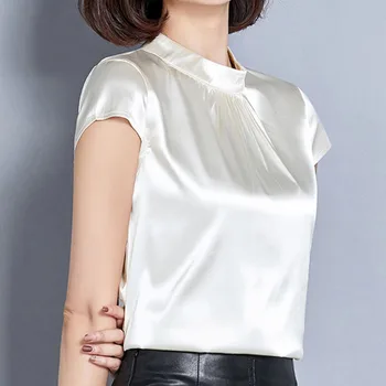 Moda za ženske bluze in vrhovi 2021 ženske majice Trdno Stati srajce ženska oblačila kratkimi rokavi belo bluzo majica 2654 50