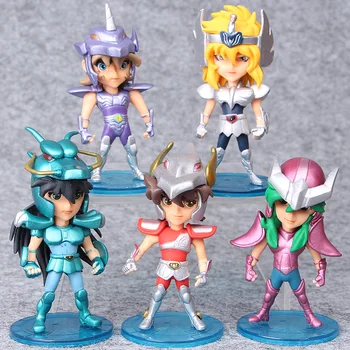 5Pcs/Set 10 cm Seiya figuric Knights of the Zodiac Lutka Janpaness Anime Risanke Igrače Otroci Darila Božič