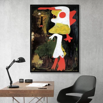 Slavni Joan Miro Povzetek Akvarel Platno Slikarstvo Plakatov in Fotografij Stenskih slikah, za dnevni sobi Doma Dekoracijo Cuadros