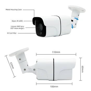 Jeatone 720P Analogni Video nadzorna Kamera Ir Nočno Vizijo IR Svetlobe Bullet Prostem Nepremočljiva Video Varnostne Kamere