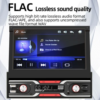 9603 7 palčni 7-barva Svetlobe Avto Radio Večpredstavnostna Video MP5 Predvajalnik Zložljive Zaslon Bluetooth USB TF Kartice Vhod AUX Auto Stereo