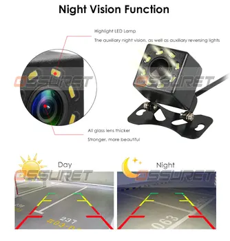 170 HD Pakiranje Pomoč Night Vision nastavljiv nosilec za Samodejno Parkiranje Vzvratno Kamero Nepremočljiva Univerzalni Avto Pogled od Zadaj Kamero