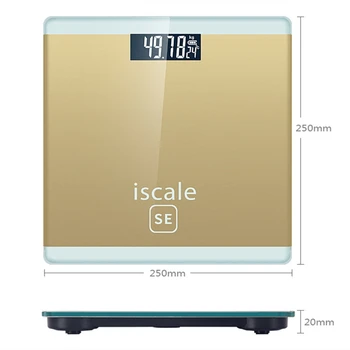 Digitalni Telesne Teže Kopalnica Obsega LCD-Zaslon Smart Teža Lestvici S Temperaturo Funkcijo Zdravje Uteži Obsega Nadstropje Obsega