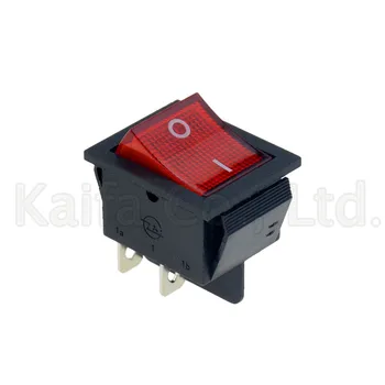 10PCS Natančnost Fine Rdeče Svetlobe, 4 Pin Za vklop/izklop Rocker Switch KCD4-201N