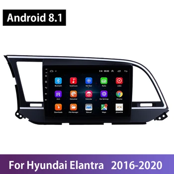 Android 8.1 Autoradio Audio Stereo Sprejemnik GPS Navigacija za Avto Radio Hyundai Elantra 6 2016-2020 Ogledalo Povezavo Carplay OBDII