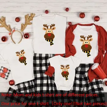 Vesel Božič Družinski Srajce Družino Božični T-Majice Mamica in jaz T-Shirt Družina se Ujemanje Božičnih Nositi Oblačila