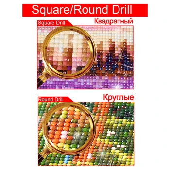 Celotno SquareRound Vaja 5D DIY Diamond Slikarstvo Anime Mesto Pokrajino 3D Vezenje Navzkrižno Šiv Mozaik Doma Dekor DD