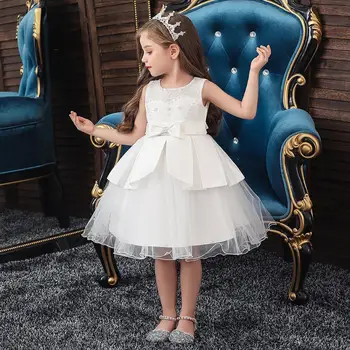 2020 Baby Dekleta Oblačenja Elegantno Otroci Obleke Za Dekleta Cvet Dekleta Svate Večerno Obleko Infantil Vestidos 2-6-10 Let