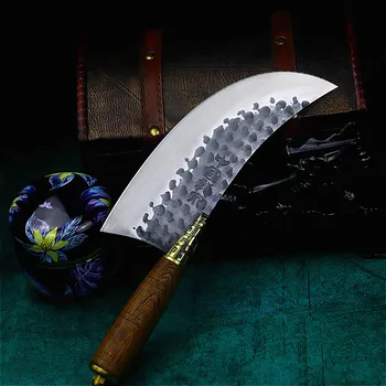 Kitajska Longquan krožni lok slicer Nož Kuhar nož za meso stojalo boning nož ubijanje ribe nož zakol nož nož na prostem