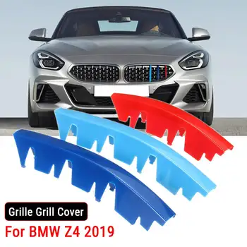 3pcs M Sport 3D Avto Nalepke Za BMW Z4 G29 2019+ Motorsport Power M Zmogljivost vozila Sprednja Maska Trim Trakovi Pokrov