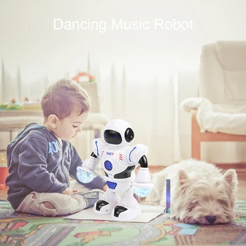 360 Rotacijski Ples Robot Električni Ples Robotsko Igrače Z Pisane Utripanjem Svetlobe In Glasbe Robot Za Darilo Otrok