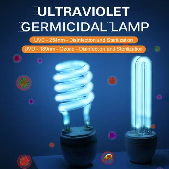 220V E27 Ultravijolično Bactericidal Sijalka Ubiti pršice UVC Ozona zakonsko sterilizirati UV Quartz Lučka.
