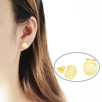10 par Krog Nakit Earing Za Ženske in Moške Geometrijske Mini Okrogla Luna Pendientes Bijoux Femme Brezplačna Dostava