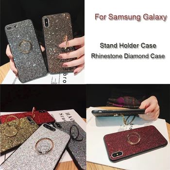 Mehko Diamond Bleščice Bling Ohišje Za Samsung Galaxy Note 20 Ultra A71 A01 A41 A21S A91 S10 Lite A81 A11 A21 A31 Stojalo Držalo Primeru