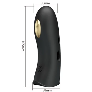 18K Zlato vrvico Na Prst Vibrator 7 Frekvenca Klitoris Analne Stimulacije Erotično Sex Igrače za Moški Ženska