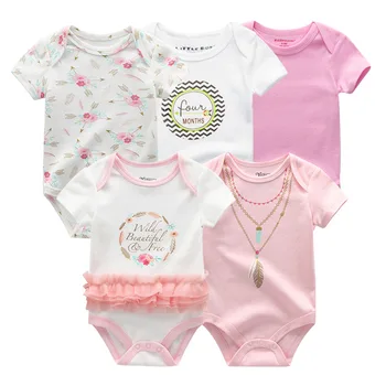 2020 5PCS/Veliko Baby Fantje Oblačila, Samorog Dekliška Oblačila Baby Bodysuits Dekliška Oblačila 0-12M Novorojenčka Bombaž Roupas de bebe