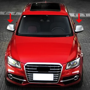 Za Audi Q5 2009-V7 2009-2017 Mat Chrome ABS Rearview Mirror Lupini Kritje Stranski Pogled zaščitni pokrov Krilo Ogledalo Pokrov