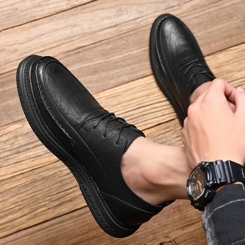 Klasičen Moški Priložnostne Čevlji Čipke-up Moški Čevlji Visoke kakovosti usnja čevlji, športna obutev modni čevlji masculino Zapatillas De Hombre
