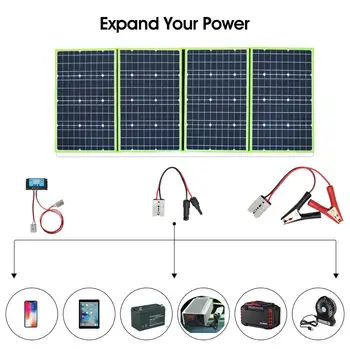 XINPUGUANG prenosna zložljiva fotovoltaične sončne celice 18v 40 w 60 W 80W 100W 150W fotovoltaic plošča Komplet baterija telefona polnilnik