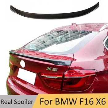 Za BMW F16 X6 2016 2017 Polno Pravi Ogljikovih Vlaken Materiala Zadaj Prtljažnik Spojler Krilo Rep Trunk Boot Ustnice Modeliranje Uspešnosti