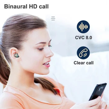 F9-5C TWS Bluetooth 5.0 Slušalke 2000mah Mobilne Močjo, Digitalni Zaslon na Dotik za Nadzor Stereo Res Brezžične Slušalke Z Mikrofonom