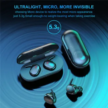 Y30 TWS Bluetooth 5.0 Slušalke, Brezžične Slušalke, Prenosni Nepremočljiva Dotik Slušalke 3D Stereo Zvok Čepkov S Polnjenjem Polje