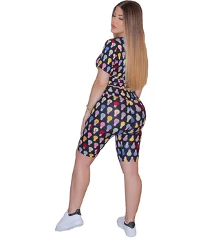 2020 Poletje Žensk Obleko Evropski in Ameriški Vroče Slog Model Risanka Tiskanja Priložnostne Moda Dva-delni Set