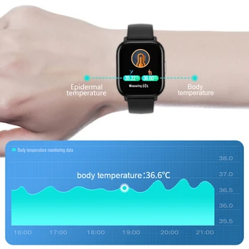 Bluetooth Ure Fitnes Tracker Telesne Temperature, Srčnega Utripa Entspannen Metronom Športna Zapestnica Smartwatch R66
