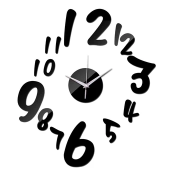 Vroče novih prihoda omejeno časovno omejeno stenske ure watch ura soba quartz iglo akril geometrijske nalepke