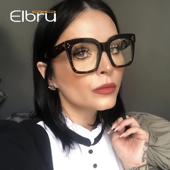 Elbru 2020 Moda Kvadratnih Velik Okvir Očal Ženske Moški Prevelik Optičnih Očal Okvir Očal za Očala Okvirji za Moški Ženski