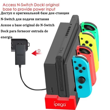 Nadzor Polnilec za Nintend Nintendo Stikalo Veselje Con Joycon Konzole Polnjenje Dock Nintendoswitch Krmilnik Gamepad Stand