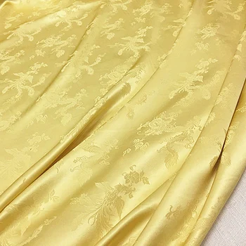 Jacquardske zlati zmaj in phoenix design, čiste svile tkanine, visoko kakovost,SFF136