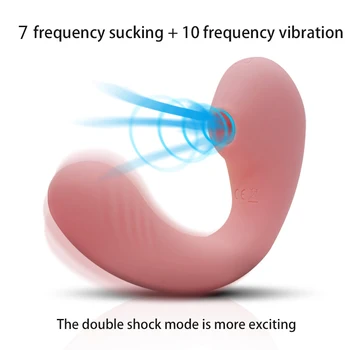 Vagina Sesanju Vibrator za Ženske Dvojne Vibracije 10 Hitrost Spodbujanje G spot Vagine, Klitoris za Žensko Mastrubation Seks Igrače