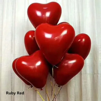 50pcs/veliko Romantičnih 10 Inch Ljubezen Srce iz Lateksa Balone Helija, Poročni Dekoracijo Globos valentinovo Happy Birthday Party Ballon